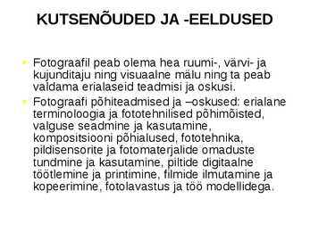 Fotograafi töö iseloomustus #11