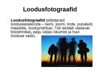 Fotograafi töö iseloomustus #7
