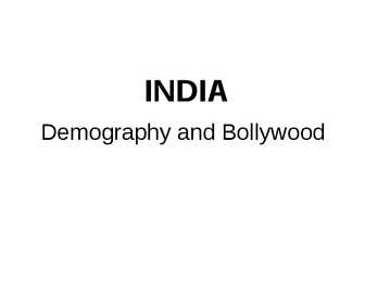India-Demography and Bollywood