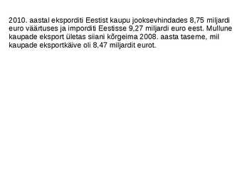 Välismajandussidemed #6