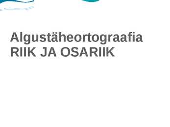 Algustäheortograafia