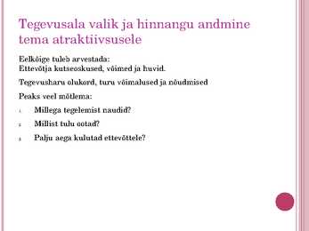 Ettevõtte rajamine #7