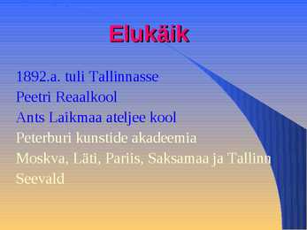 Paul Burman elu ja maalid #3