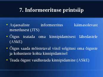 Printsiibid #8