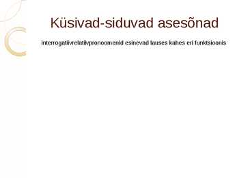 Asesõnad #11