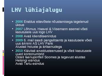 LHV pank #3