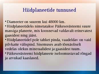 Hiidplaneedid #3