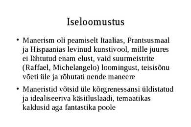 Manerism Itaalias #2