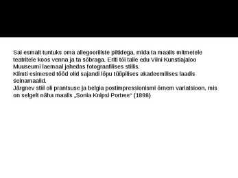 Juugendstiil kujutavas kunstis #12