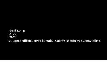 Juugendstiil kujutavas kunstis