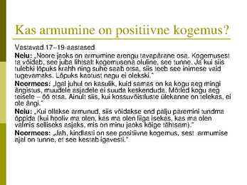 Perekonna õpetuse kursus-slaidiesitlus #124