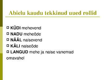 Perekonna õpetuse kursus-slaidiesitlus #15
