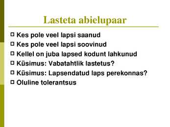 Perekonna õpetuse kursus-slaidiesitlus #17