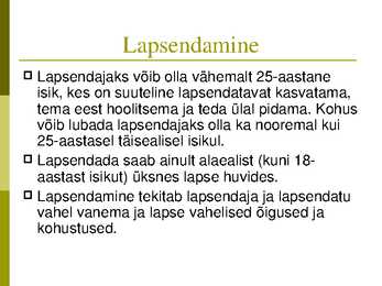 Perekonna õpetuse kursus-slaidiesitlus #18