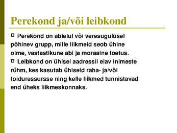Perekonna õpetuse kursus-slaidiesitlus #6