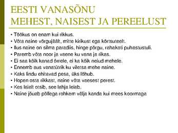 Perekonna õpetuse kursus-slaidiesitlus #74