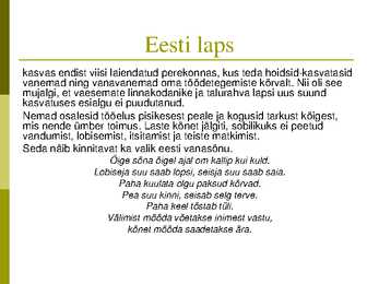 Perekonna õpetuse kursus-slaidiesitlus #79