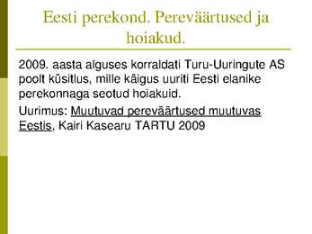 Perekonna õpetuse kursus-slaidiesitlus #97