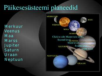 Päikesesüsteemi planeedid-Planeedid-ettekanne PowerPointil #3
