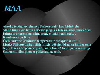 Päikesesüsteemi planeedid-Planeedid-ettekanne PowerPointil #8