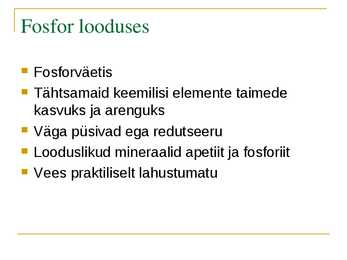 Lämmastik ja fosfor #16