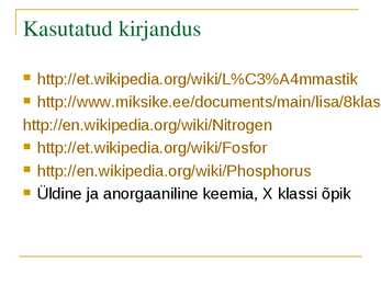 Lämmastik ja fosfor #22
