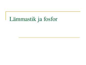 Lämmastik ja fosfor