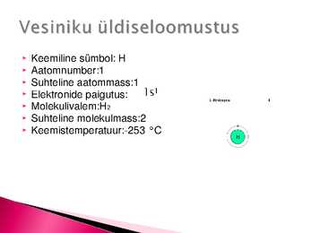 Vesiniku omadused ja saamine #3