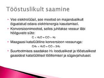 Vesiniku omadused ja saamine #7