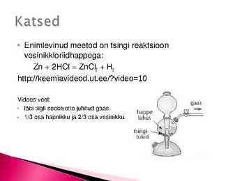 Vesiniku omadused ja saamine #8