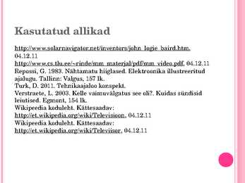 Esitlus - J L Baird-värvitelevisioon-televisiooni tulevik #8