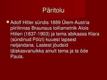 Hilteri päritolu-Hitleri sihitu noorpõlv-Hilter esimeses maailmasõjas #4