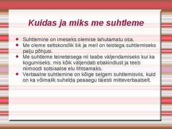Sotsiaalne elu #3