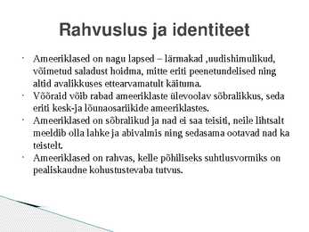 Rahvus-Ameeriklased #6