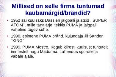 Puma ajalugu - arutlus #8