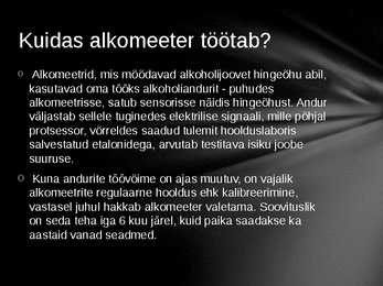 Alkomeeter #3