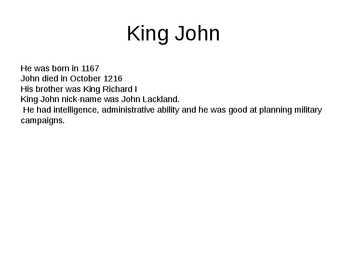King John #2