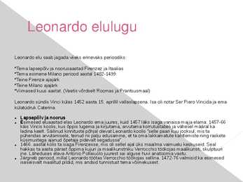 Leonardo da vinci powerponti esitlus #2