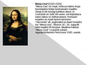 Leonardo da vinci powerponti esitlus #10