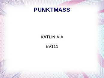 Punktmass