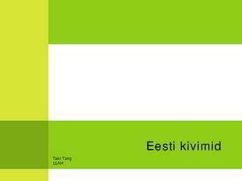 Eesti kivimite koostis-tekkimisviis-kasutusalad