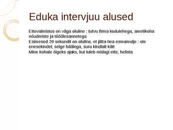 Tööintervjuu pp esitlus #7