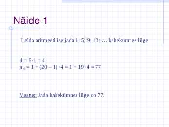 Aritmeetiline jada #5