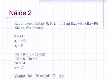 Aritmeetiline jada #6