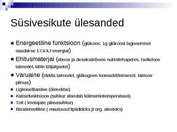 Organismide keemiline koostis #11