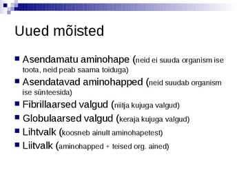 Organismide keemiline koostis #29