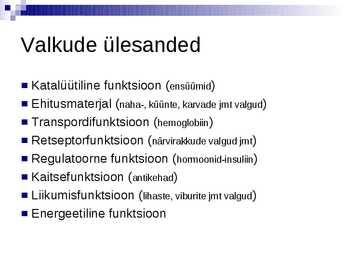 Organismide keemiline koostis #30