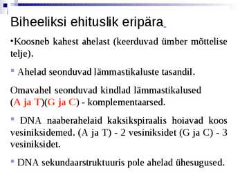 Organismide keemiline koostis #35