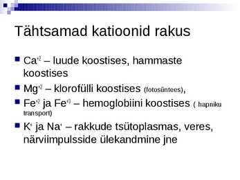Organismide keemiline koostis #5