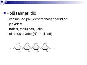 Organismide keemiline koostis #10